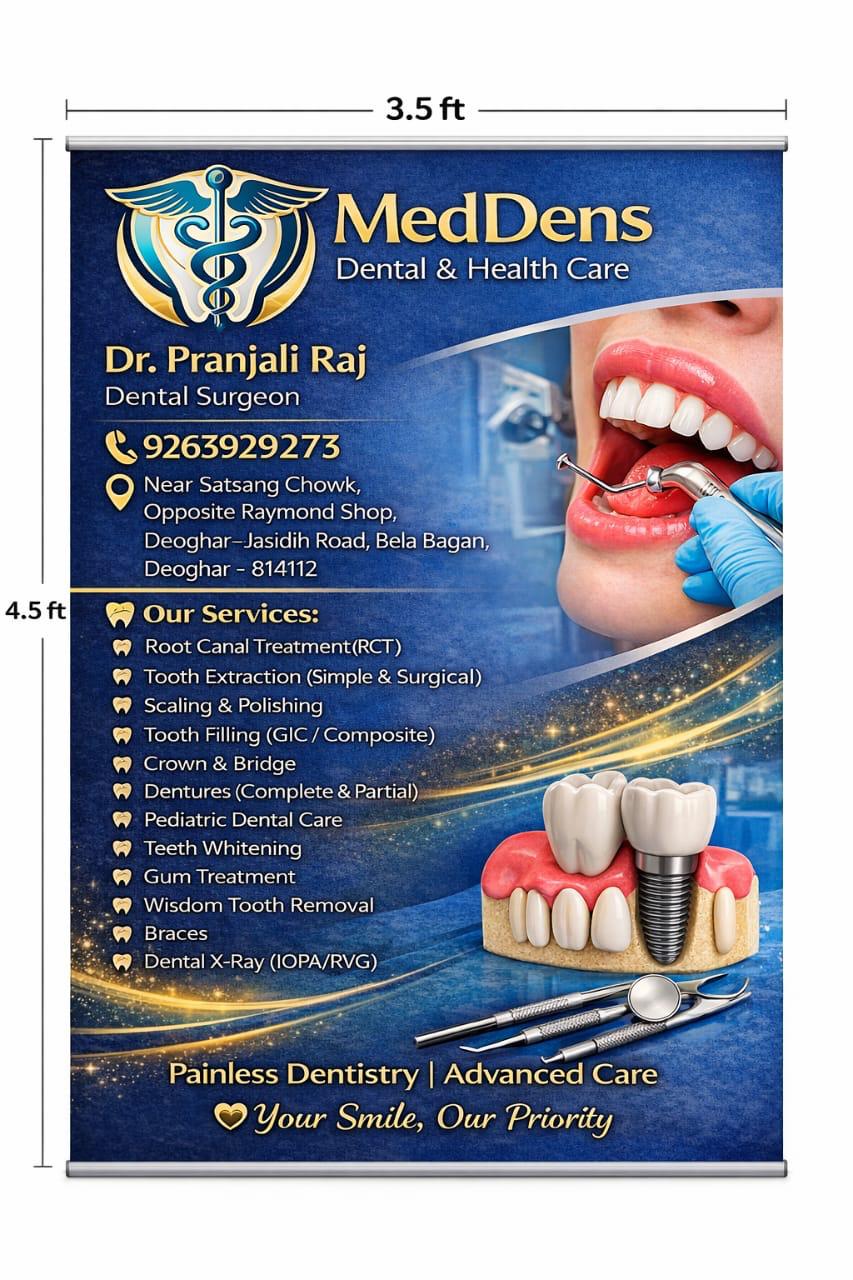MedDens Dental Health Care clinic banner Deoghar